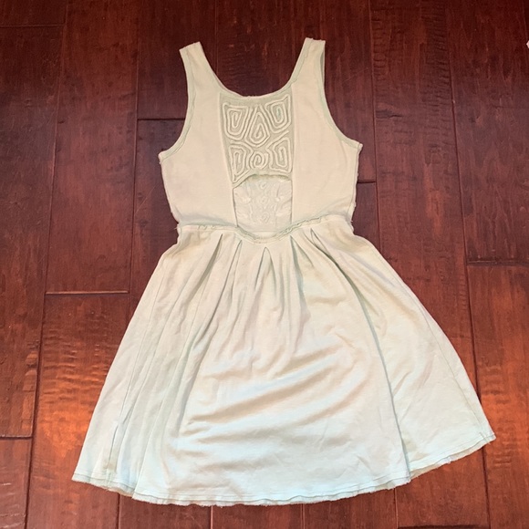 EUC Textured Teal Turquoise Free People Tank Dress M - Picture 5 of 6